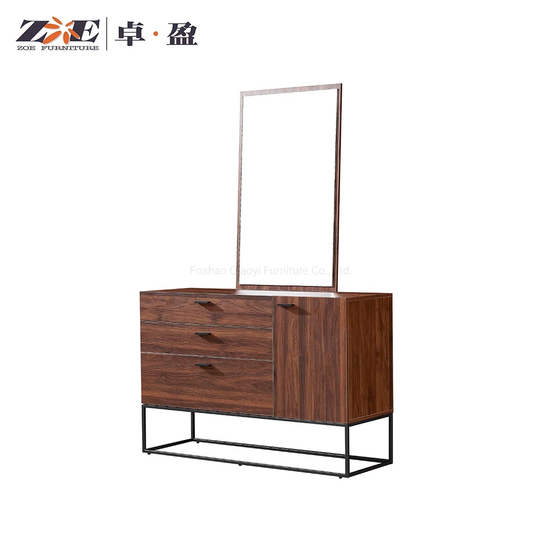 New Model Modern Design Double King Size Dark Wooden Home Hotel Bedroom Furniture Master Bedroom Set