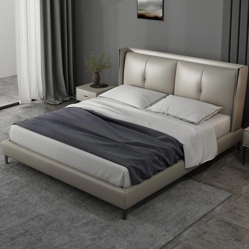 Europe Single Size Bed Frame Solid Rubber Oak Wood Twin Platform Bedroom Furniture Set with Storage for Home Hotel