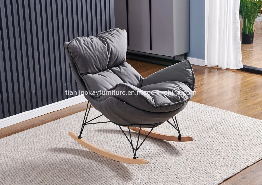 Comfort fabric Chair Light Luxury Balcony Living Room Bedroom Leisure Chair Reclining Sofa Chair