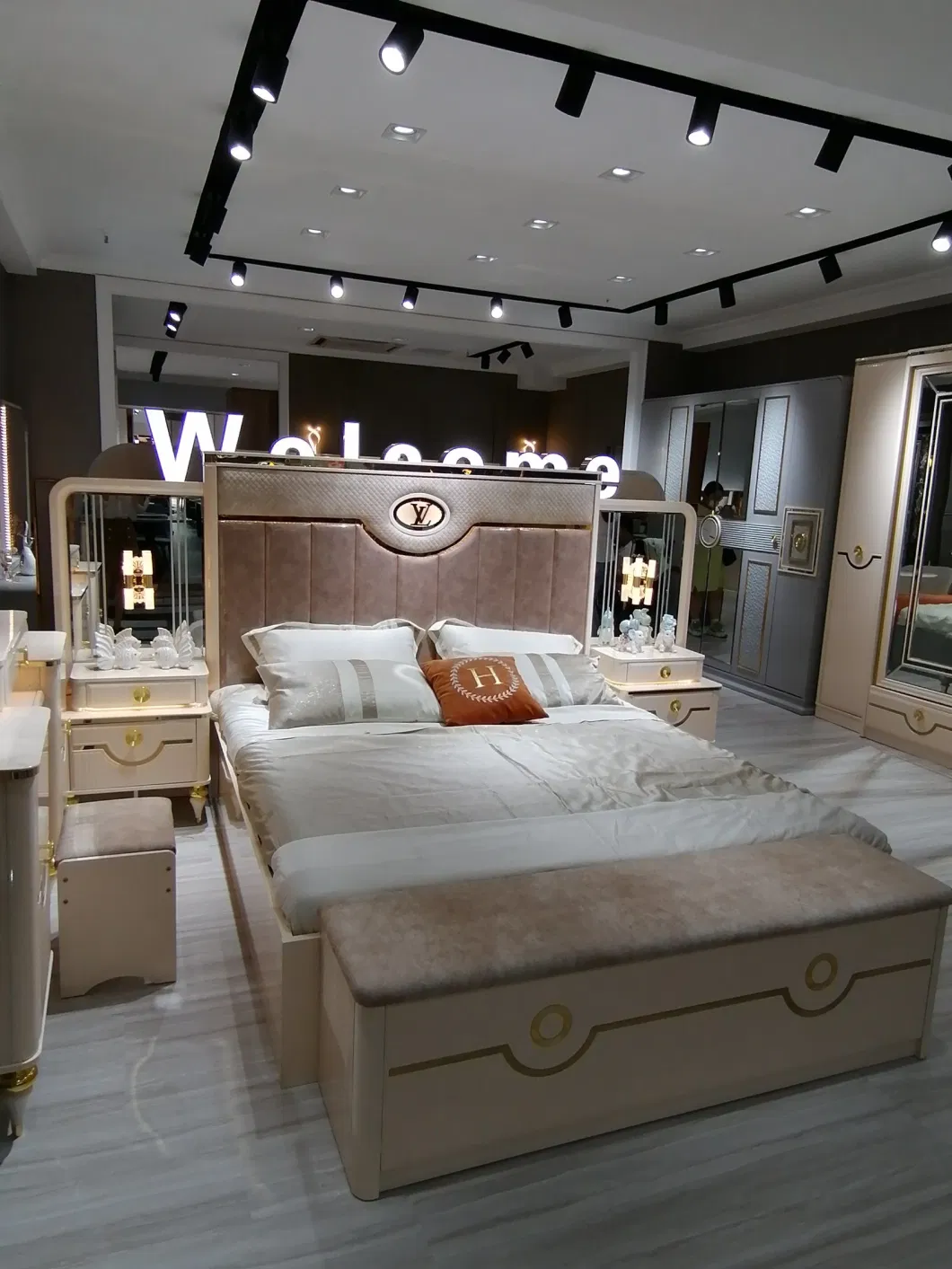 Modern Storage Nightstands Size Full Set White Mattress Queen Ashley Little Home Furniture