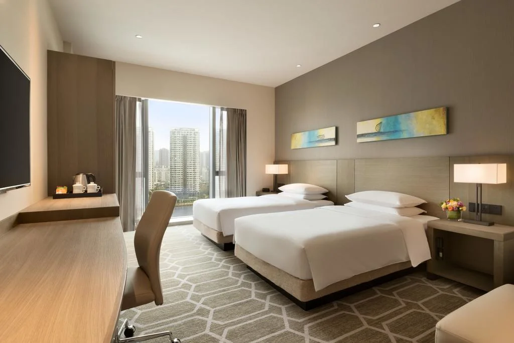 Hyatt Hotel Furniture Set Double Bed Room with Sofa Design