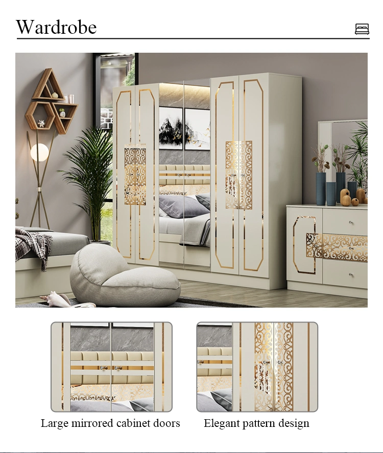 China Wholesale Cheap Queen Size Double Bed Sets Wooden Home King Size Full Set Modern Luxury Bedroom Furniture