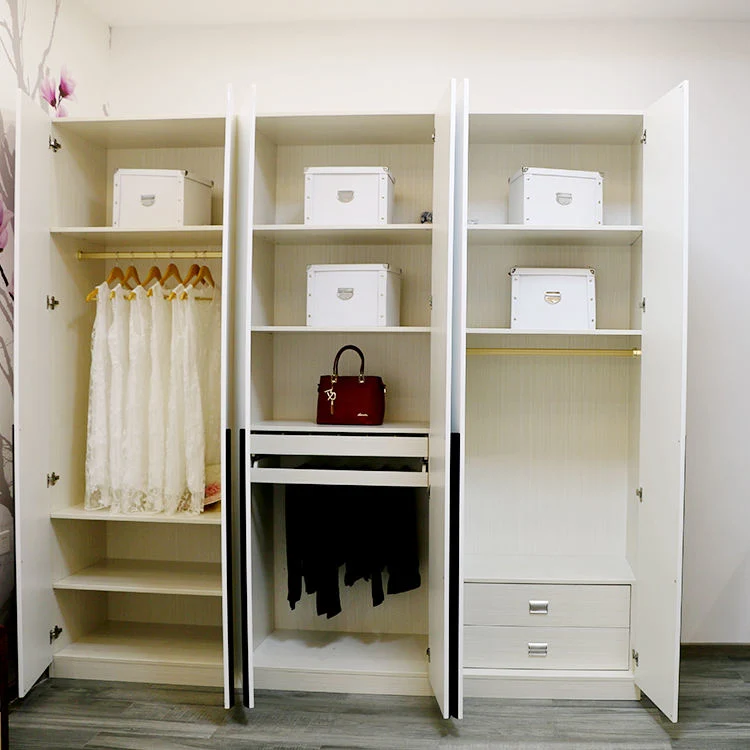 Nordic Luxury Home Wooden Closet Simple Wardrobe Bedroom Storage Wardrobe Furniture