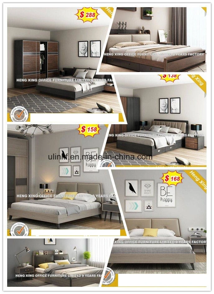 Africa Style Wooden Bedroom Melamine Bed Queen Size Bed Hotel Bedroom Furniture Sets