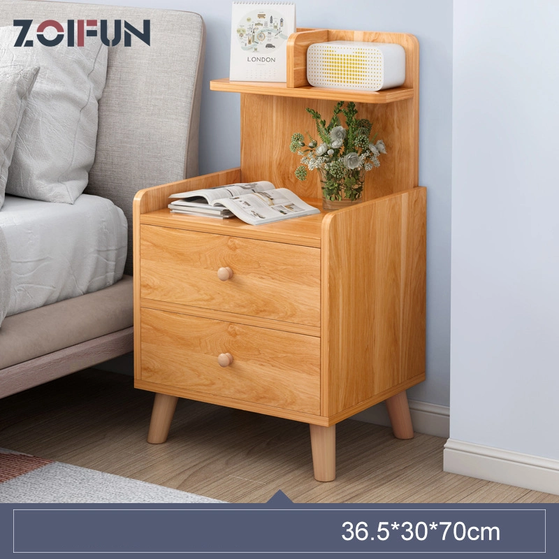 High Quality Storage Wood Blue Nightstand Bedside Table Bedroom Furniture