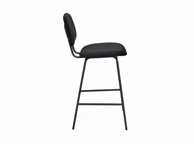 Modern Luxury Home Fabric Living Room Furniture Pub High Leg Stool Backrest Restaurant Bar Chair