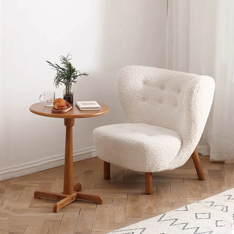 Wholesale Cheap Modern Leisure Living Room Lounge Chairs Bedroom Cashmere White Single Leisure Rocking Chair