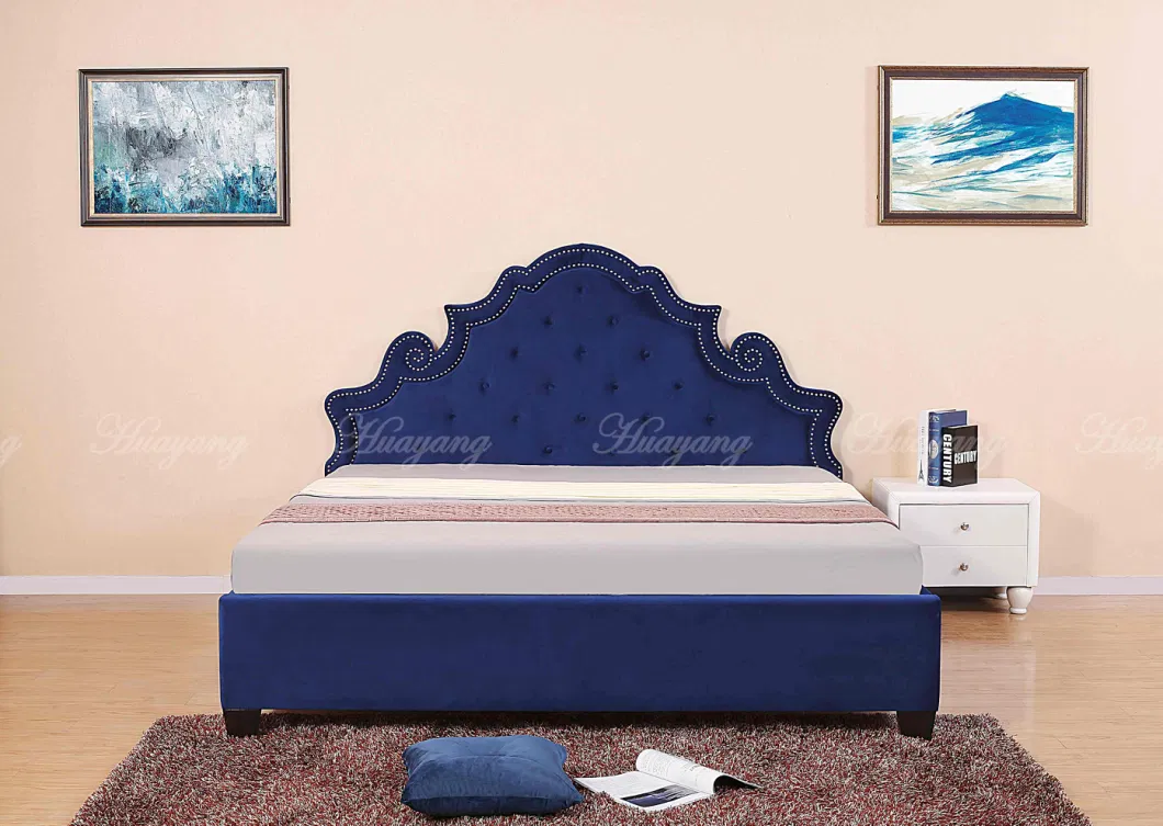 Huayang Customized Hotel Bed Fabric Storage Set Design Bedroom Furniture for Adult