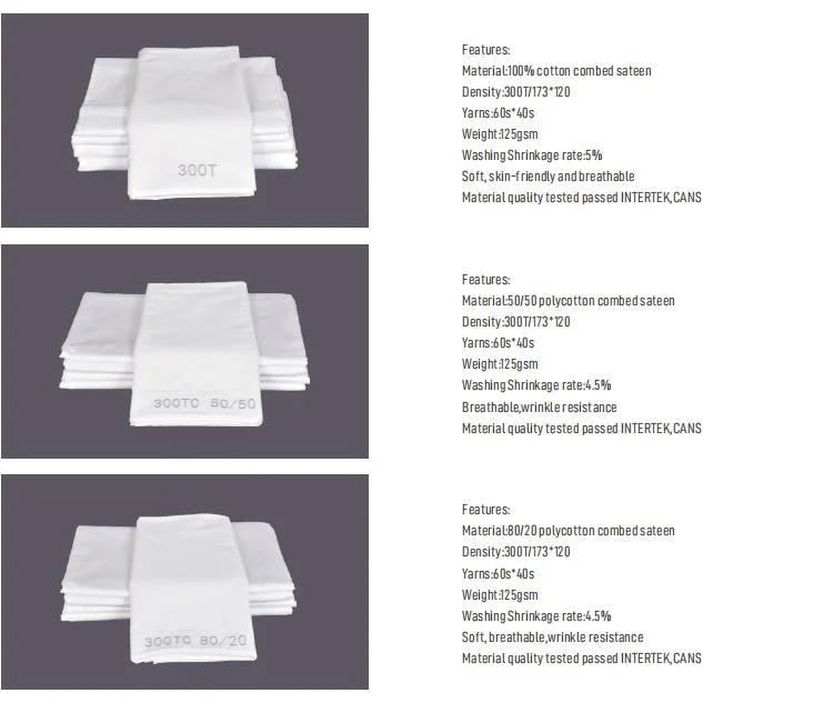 OEM Design 200tc Hotel Linen 100% Cotton 4PCS Bedding Set