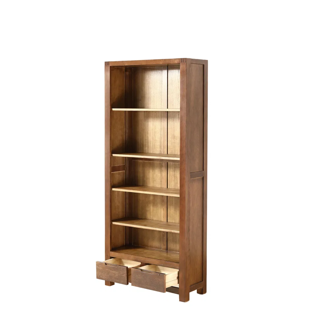 Home Furniture Study Room Solid Oak Wood Book Organizer Display Bookshelf Book Case Simple Modern Style Bookshelf