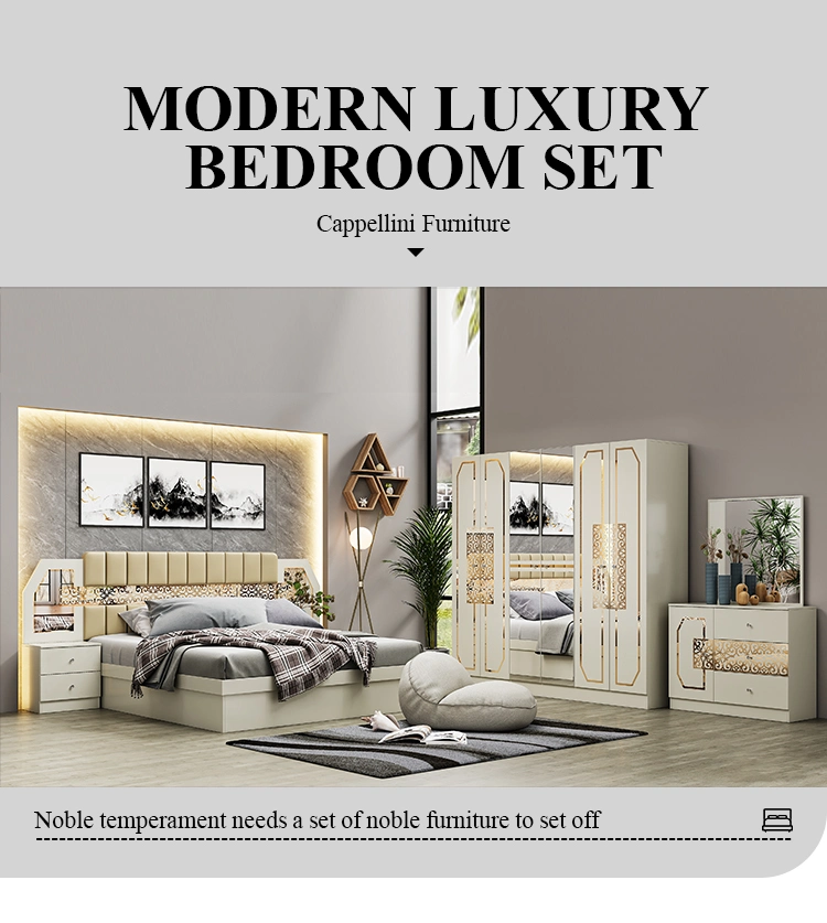 China Wholesale Cheap Queen Size Double Bed Sets Wooden Home King Size Full Set Modern Luxury Bedroom Furniture