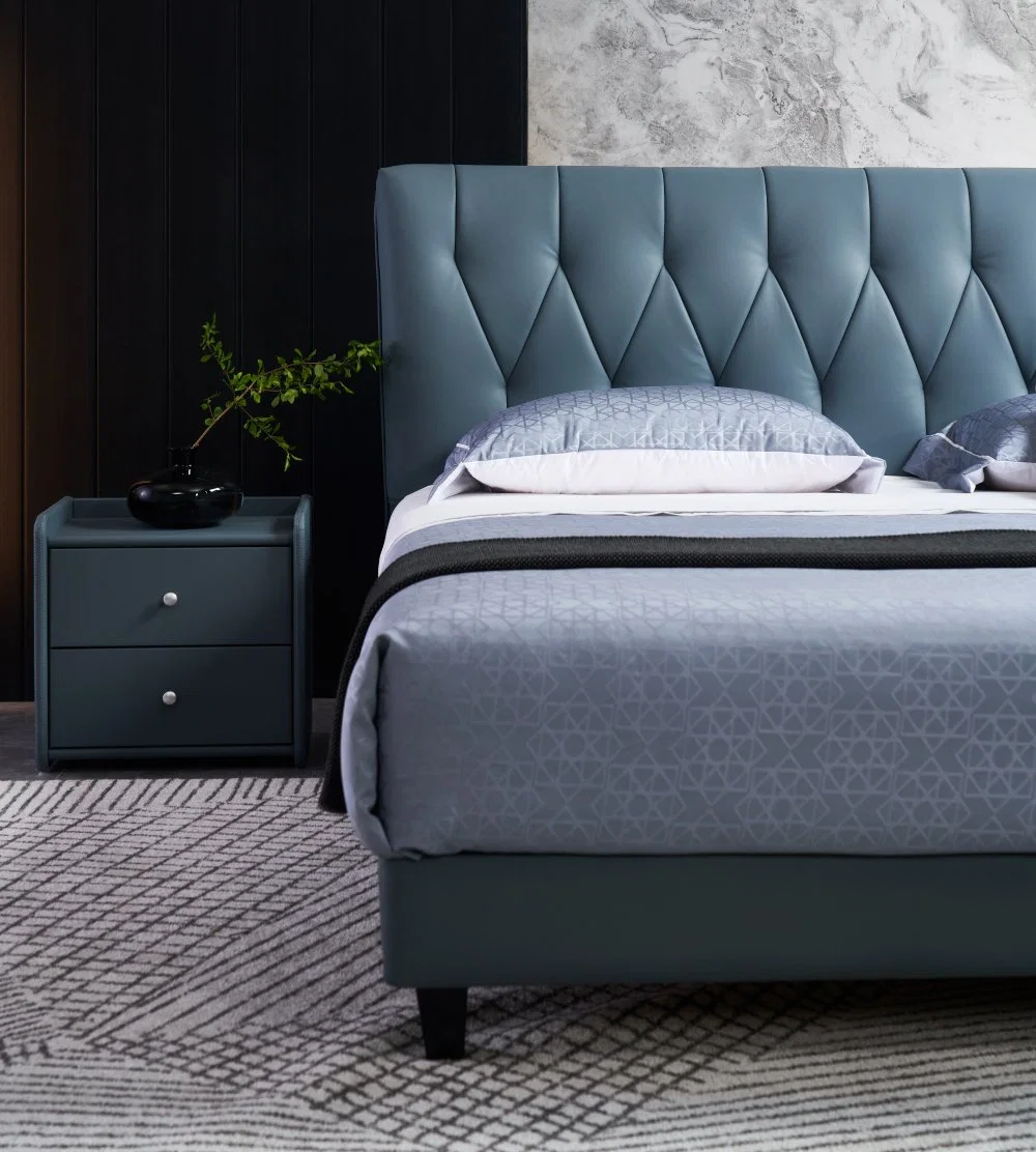 Luxury Italian Bedroom Set Large Storage King Double Bed Bedroom Furniture