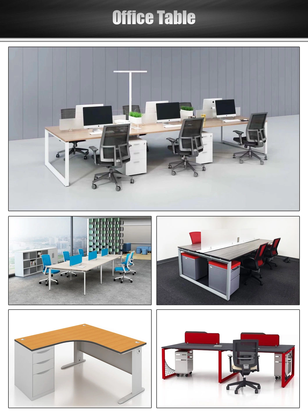 Environmental Powder Coating Advanced Technology Office Furniture with Drawers