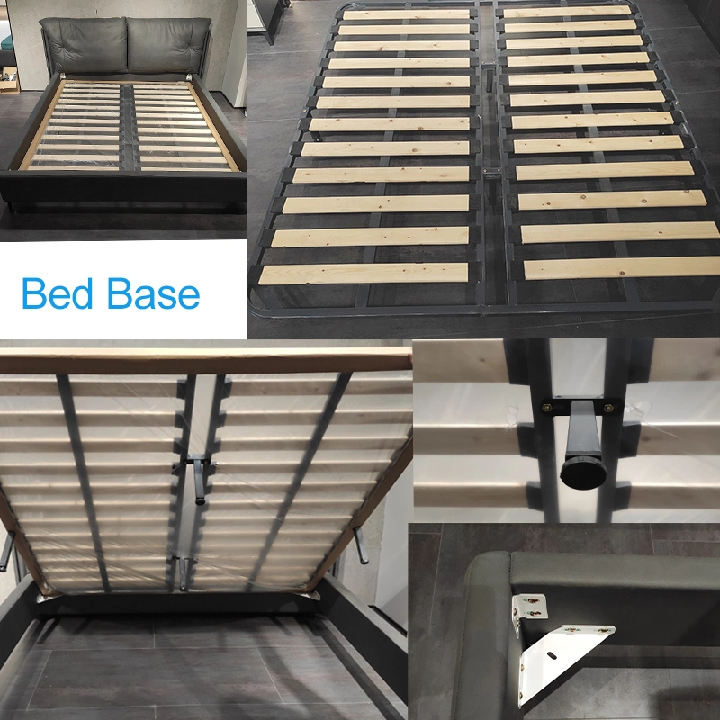 Light Yellow 1.5 M 1.8 M Bed Bedsteads Matching Soft Mattress