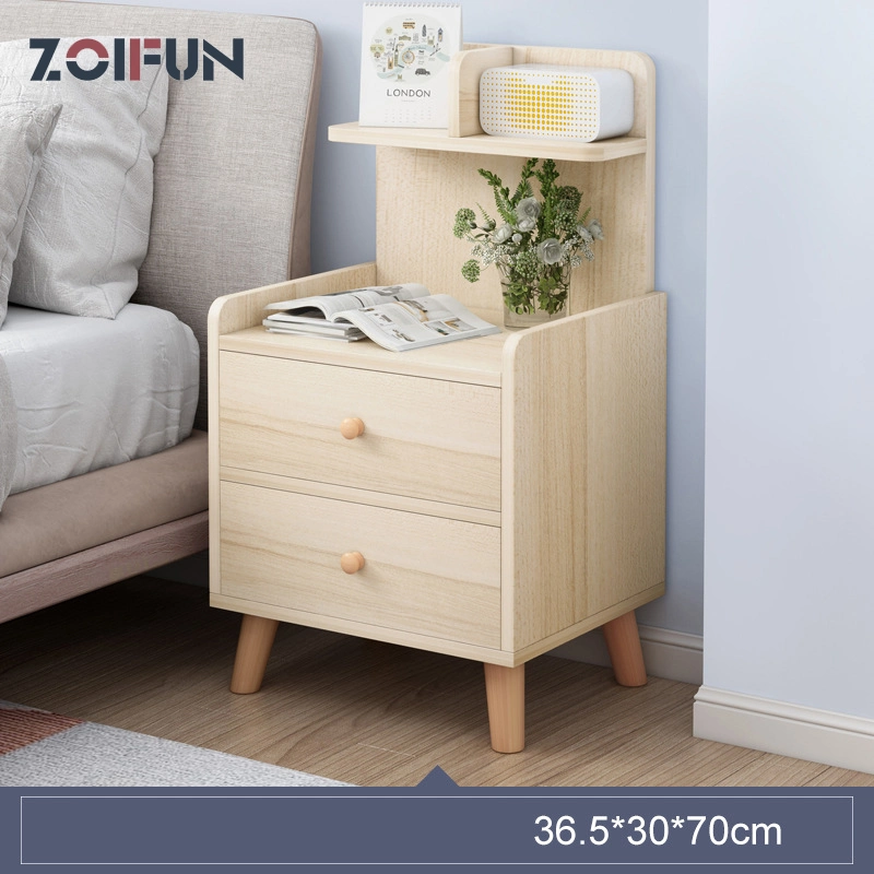 High Quality Storage Wood Blue Nightstand Bedside Table Bedroom Furniture