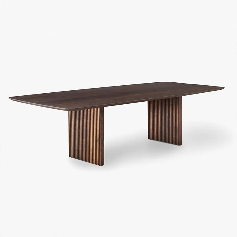 Luxury Modern Design Living Room Furniture Square Natural Wood Dining Table