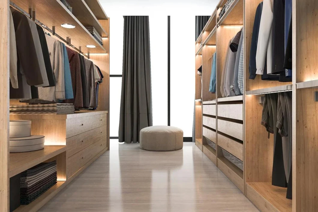 Custom Wood Built-in Wardrobe Storage Cabinet Closets Set Wardrobe Bedroom Furniture
