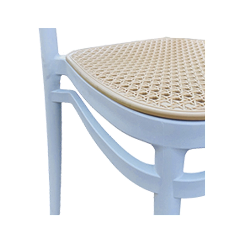 Luxury Rattan Outdoor Dining Chair Plastic Back Balcony Home Chair
