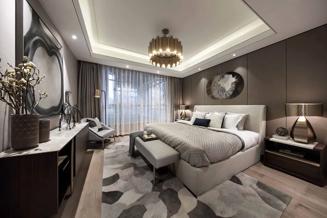 Contemporary Master Bedroom Furniture Full Set Luxury Hotel Villa Furniture