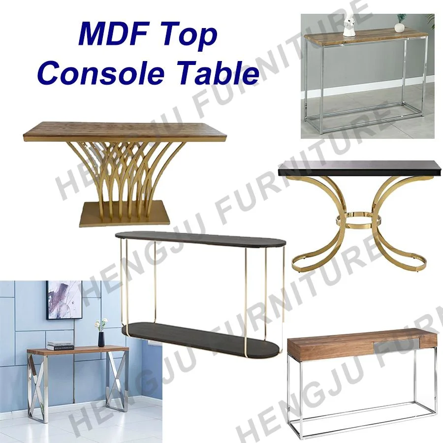 Luxury Hallway Furniture Marble Console Tables Modern Living Room Furniture Stainless Steel Furniture