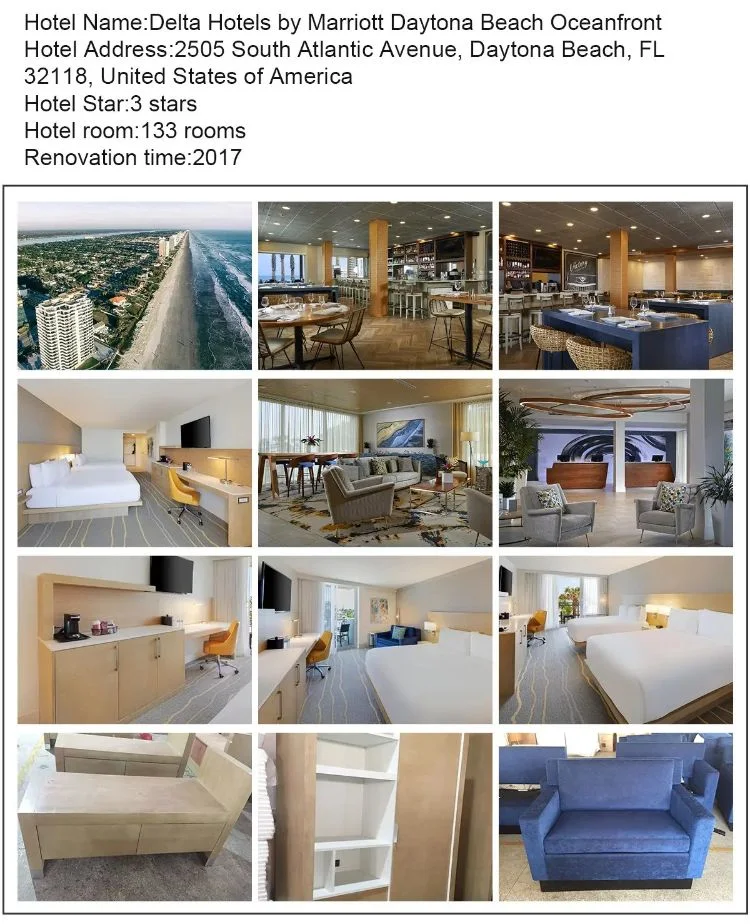 Hotel Light Luxury Aluminum Glass Structure Wooden Frame Hotel Furniture for Hotel Project