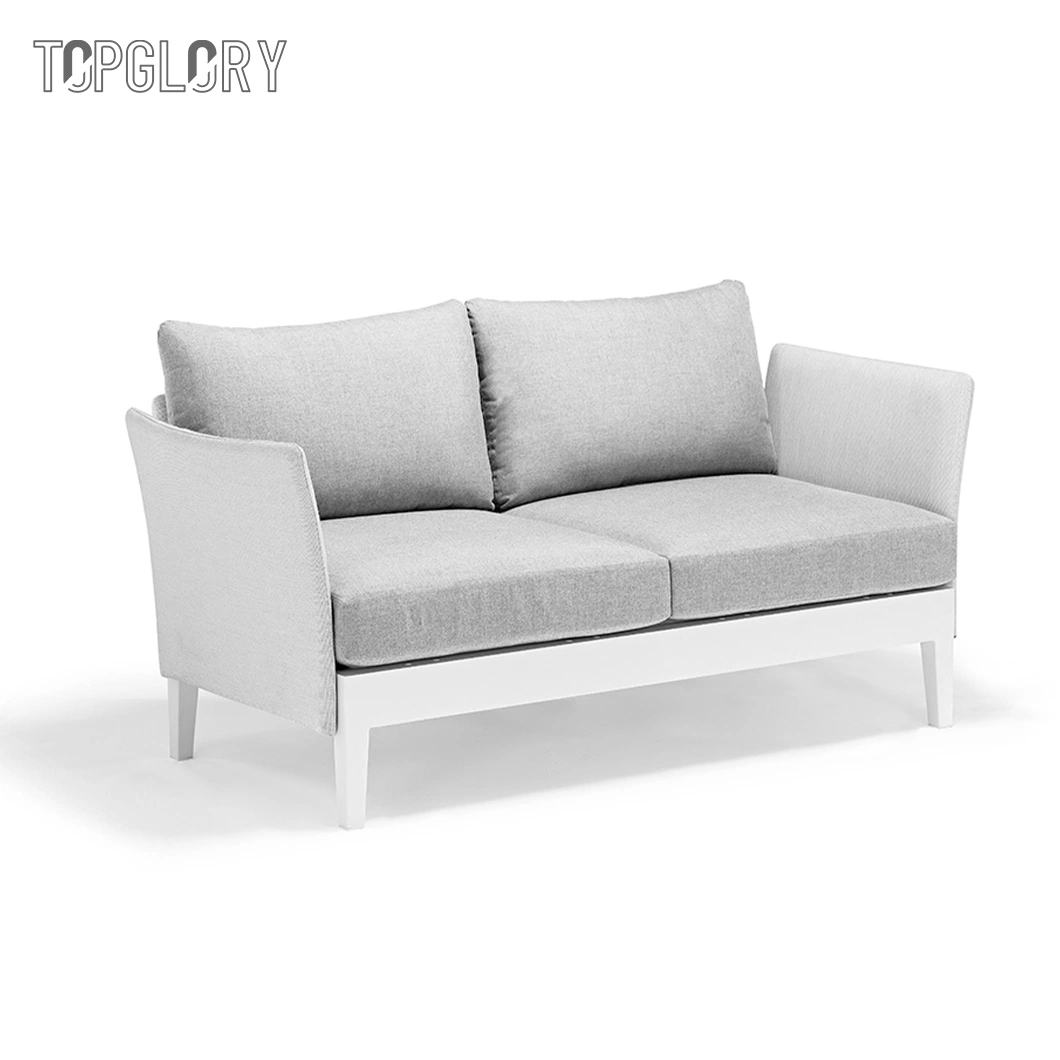 Outdoor Wicker Rattan Modern Italian Design Garden Hotel Resort Villa Project Aluminum Frame Customized Leisure Sofa Furniture