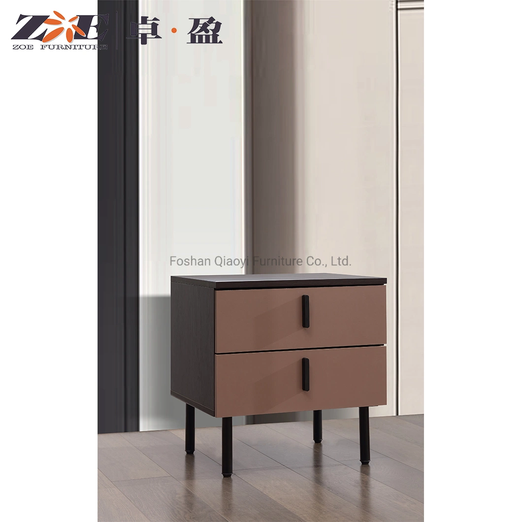 Home Furniture Supplier High Quality King Size Bed Modern Design Villa MDF Bedroom Furniture
