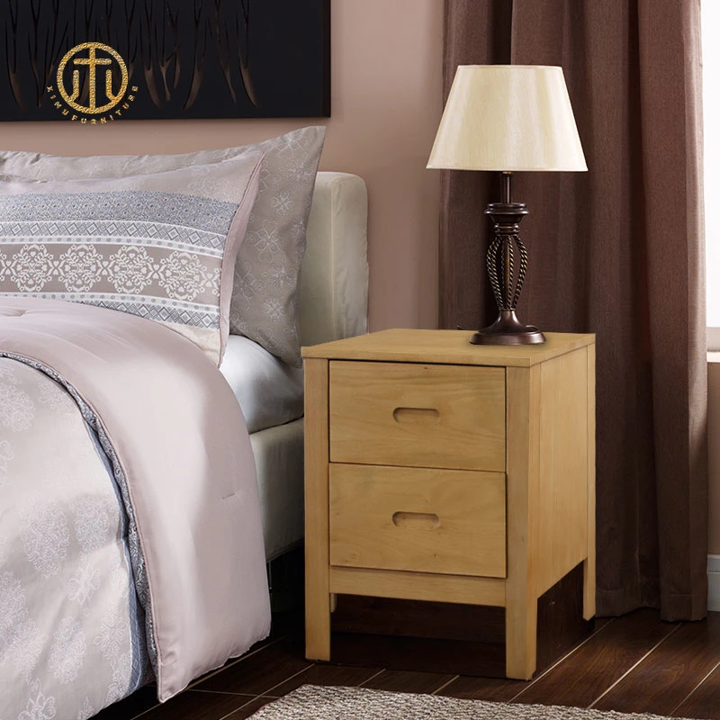 Log Color Simple Square Small Bedside Home Bedroom Bedside Table