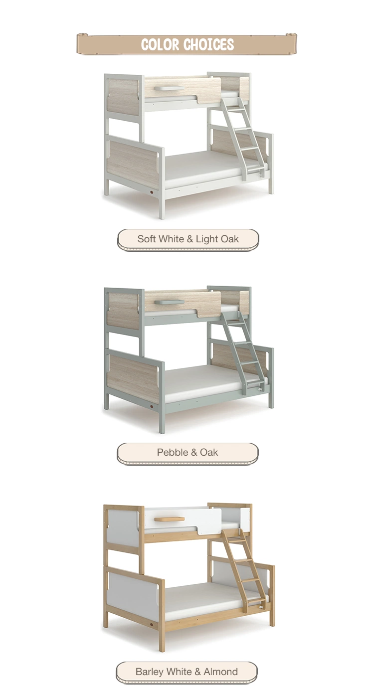 Boori Oak Wooden Children Double Full Queen Size Toddler Loft Bunk Beds