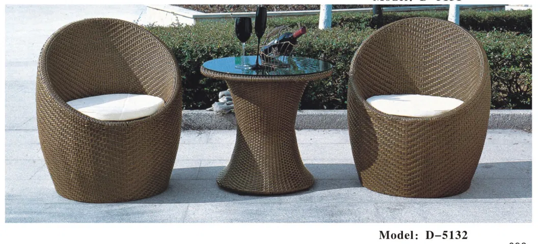 Best Choice Produce 3 Piece Patio Outdoor Furniture Sets Wicker Chairs and Glass Table for Sale