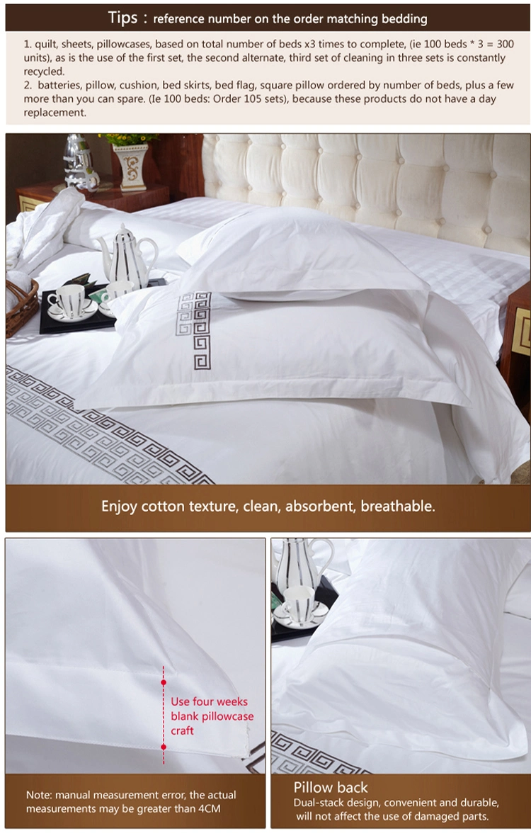 Hotel Bed Linen or Bed Sheets Stripe Hotel Bedding Hotel Supply Pillowcase