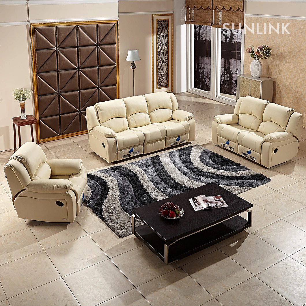 Factory Wholesale Italian Design Living Room Theater Leather Sofa Set Recliner Sofa