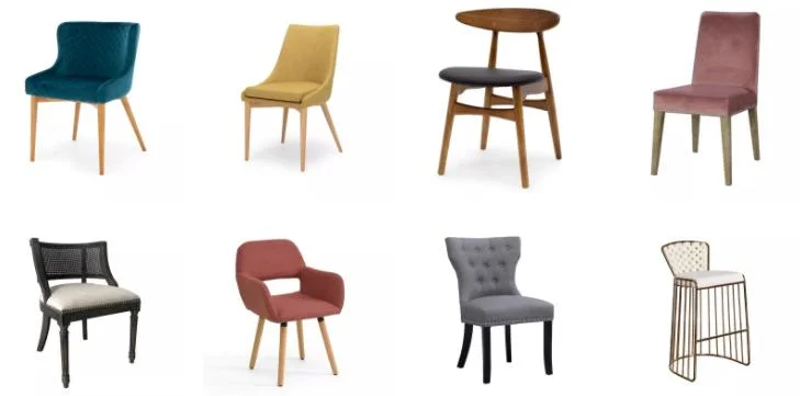 Designed Living Room Furniture Professional Installation High Design Restaurant Modern Fabric Dining Chair Luxury Dining Room Upholstery Chair for Restaurant