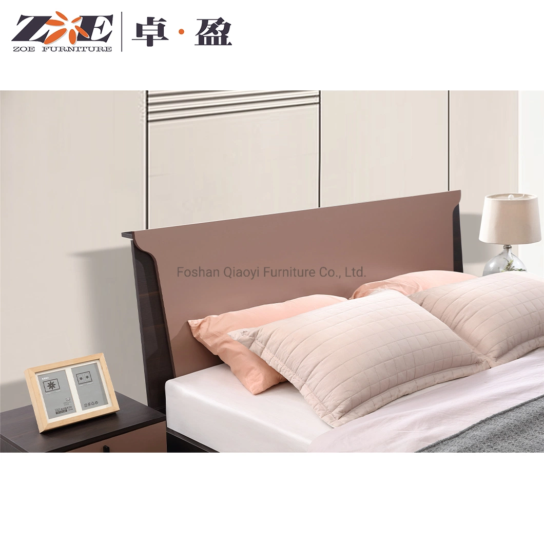 Luxury Bedroom Set Leather Cover Double Headboard MDF Wood Frame Queen Size Double Bed Home Bedroom Furniture