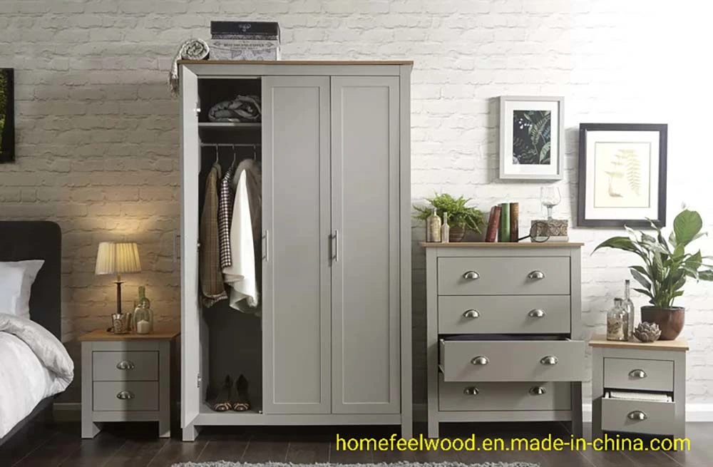 Factory Direct Sale Modern Home Bedroom Wooden Wardrobe Home Furniture (HF-WF037)