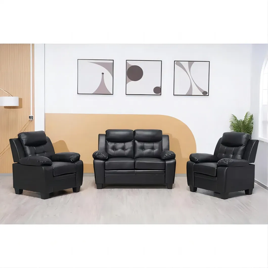Huayang Customized PU Sofa Living Room Furniture Armerst Leather Sofa Set