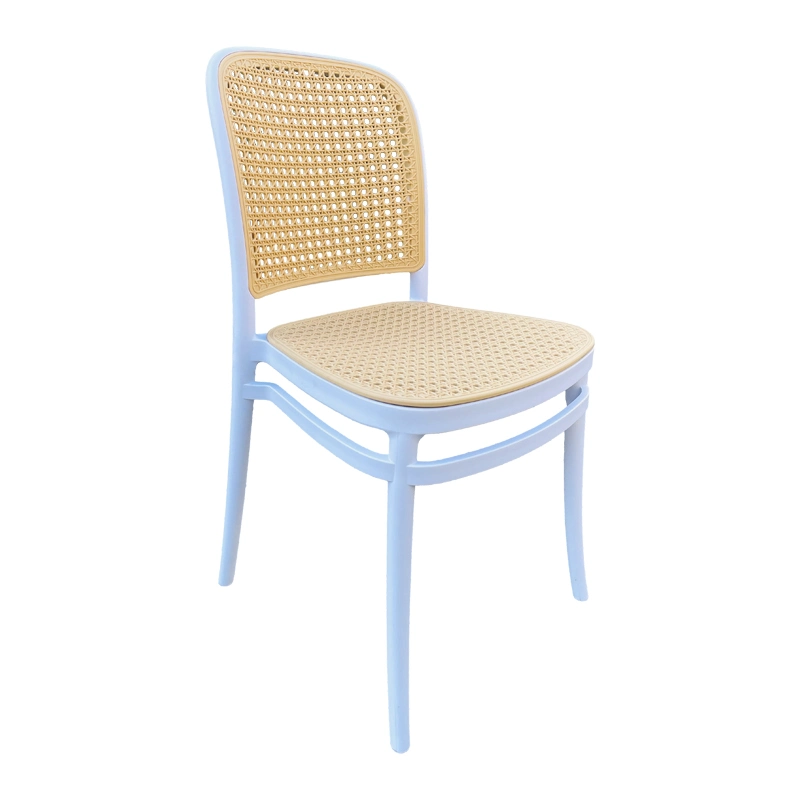 Luxury Rattan Outdoor Dining Chair Plastic Back Balcony Home Chair