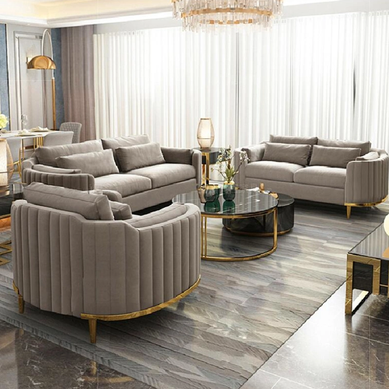 Italian Style Dubai Luxury Sofa Living Room Furniture Curved Modern Home Furniture Sofa Set