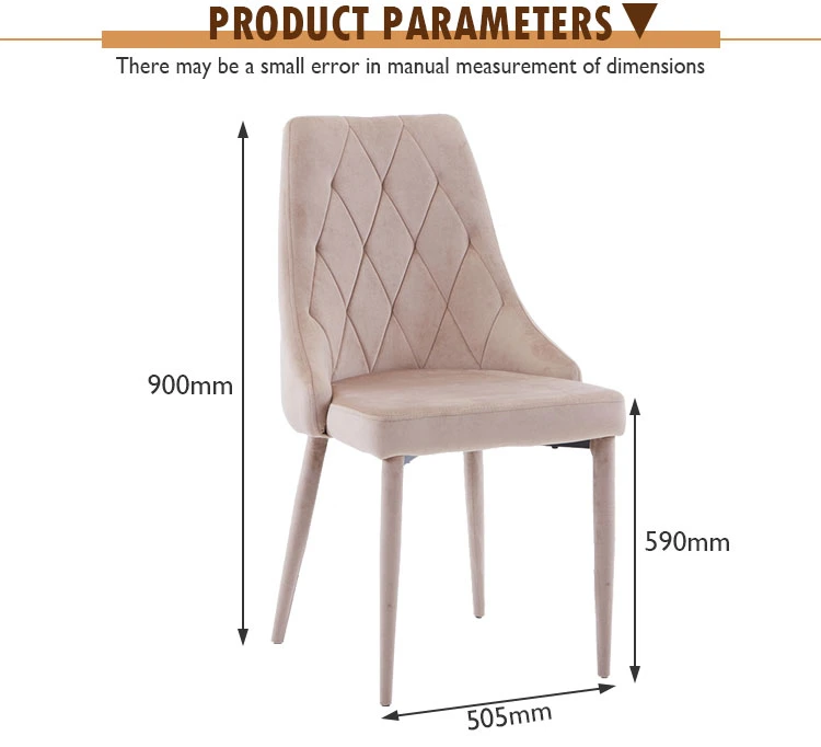 China Wholesale Leisure Home Outdoor Garden Hotel Design Living Room Bedroom Chairs Velvet Fabric Coffee Shop Furniture Dining Chair