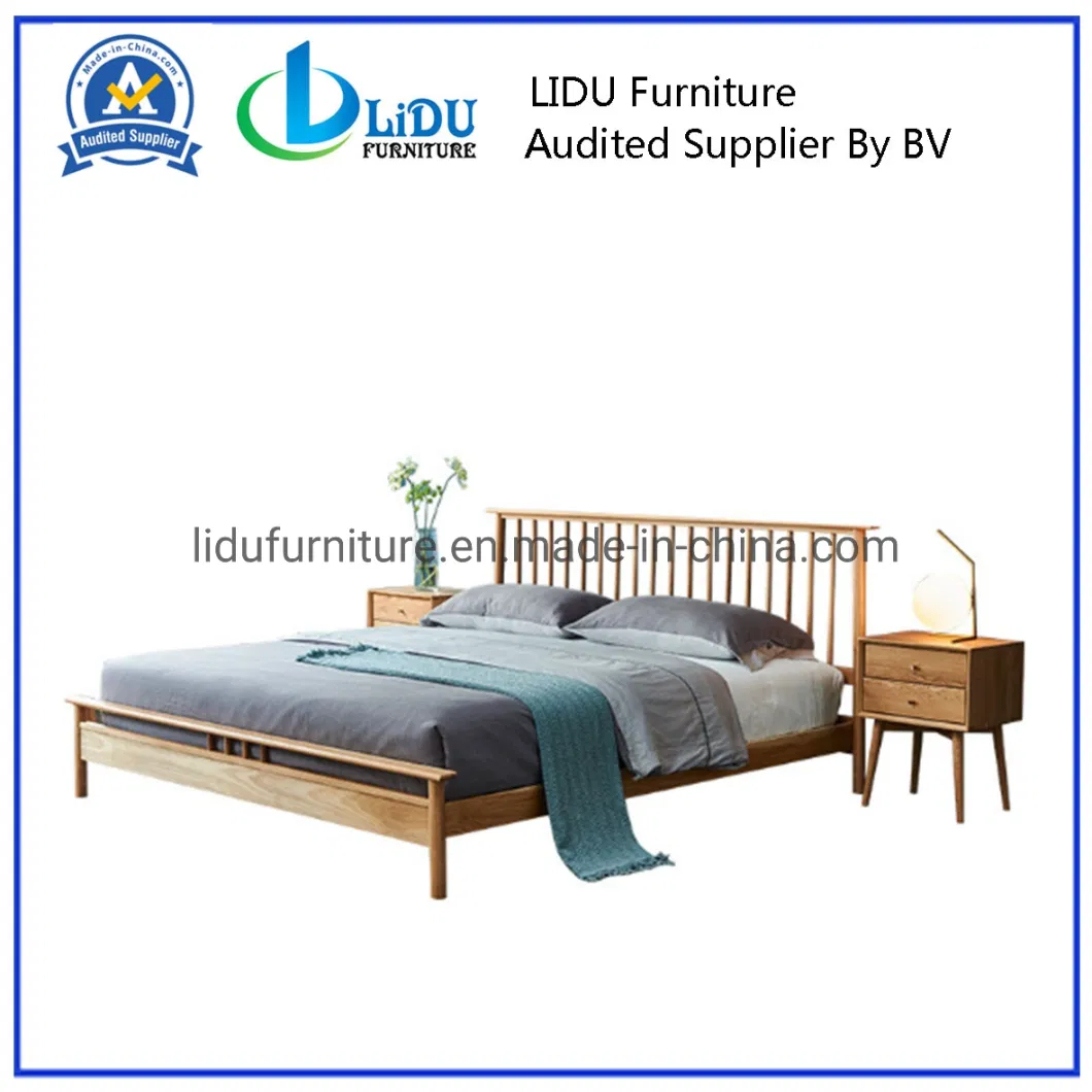 Solid Wood Bed Oak Bedroom Furniture/Furniture Bed/Kids Bedroom Set