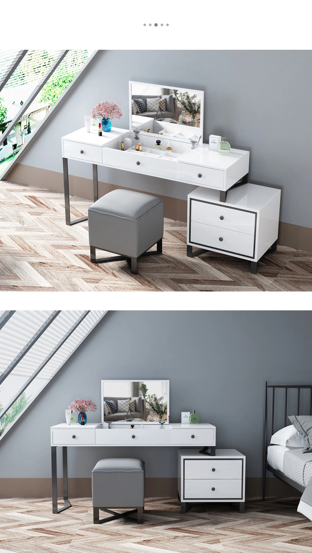 Wholesales Modern Minimalist King Bed Wooden Bedroom Furniture