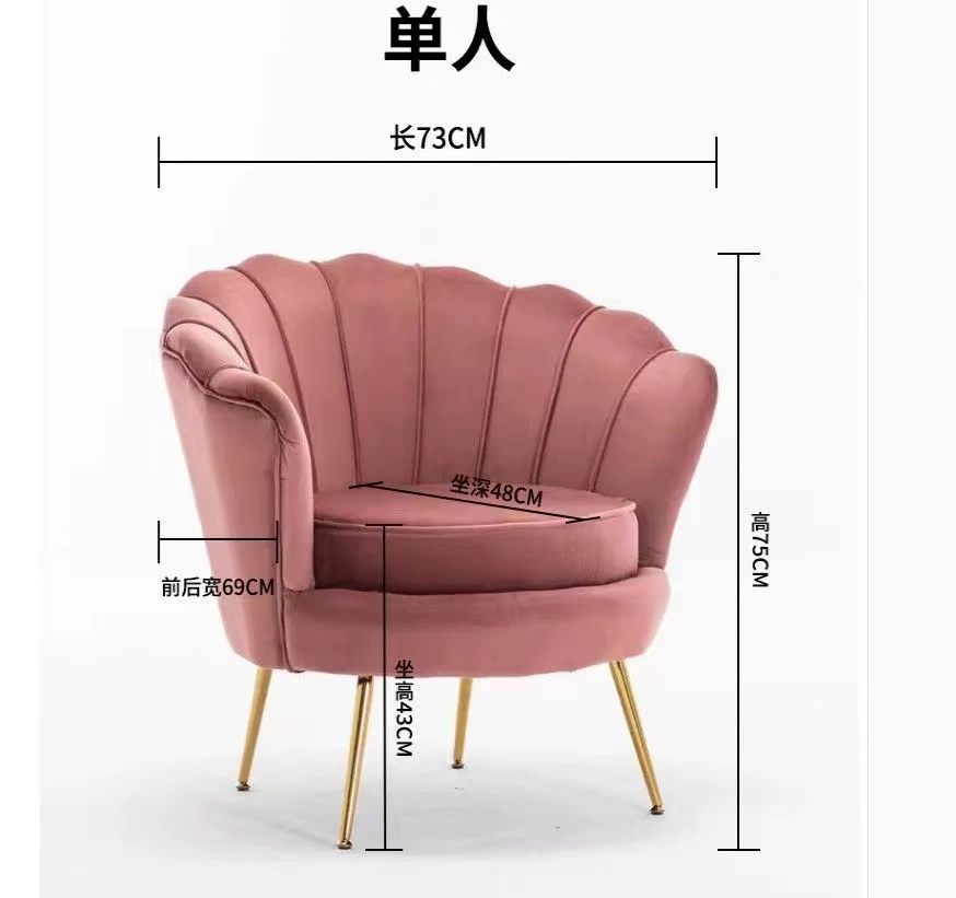 Modern Sofa Living Room Furniture Bedroom Home Office Negotiating Make-up Veivet Armchair