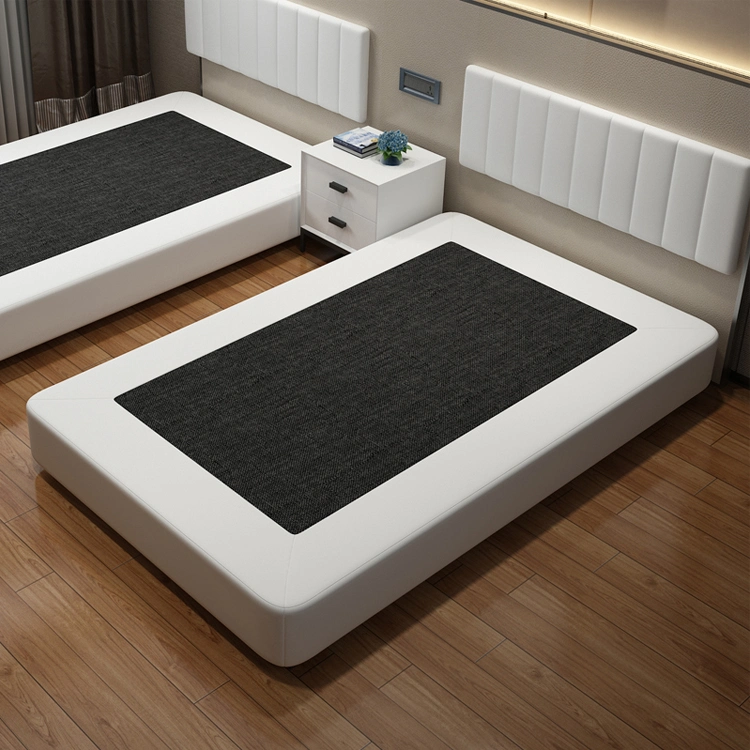 Modern Bed Room Furniture Oak Wood Headboard Panel Upholstered Double King Size Bed Box Hotel Bedroom Furniture