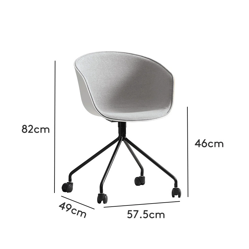 Home Restaurant Outdoor Furniture 360 Rotary Plastic Fabric Velvet Dining Chair for Garden Office Bedroom