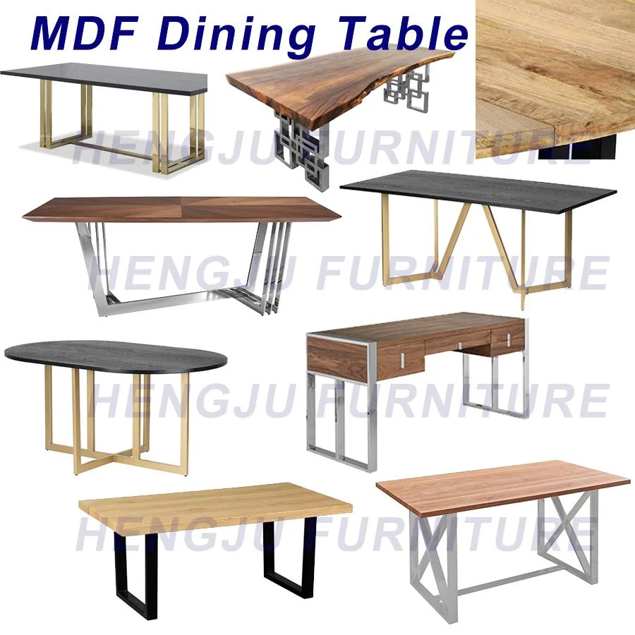 Modern Golden Stainless Steel Table Dining Room Furniture