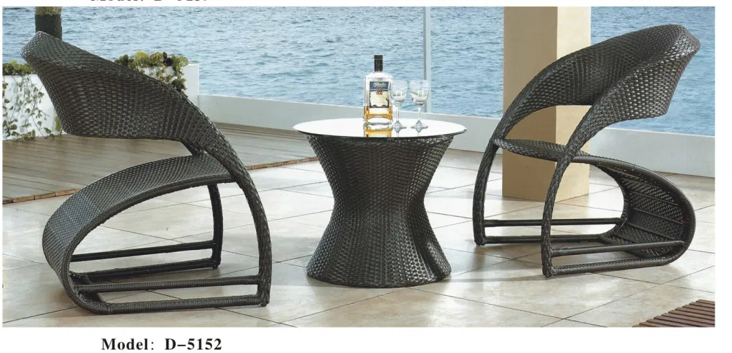 Best Choice Produce 3 Piece Patio Outdoor Furniture Sets Wicker Chairs and Glass Table for Sale