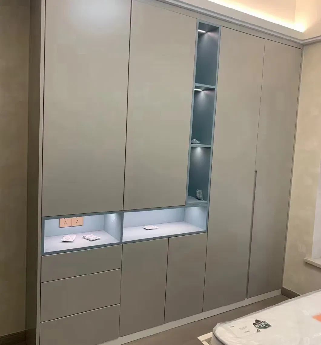Customized Bedroom Furniture, Overall Wardrobecustomized Solutions for Modern Furniture Cloakroom, Melamine Finish, Pet Door Panels, Painted Door Panels, Multi-