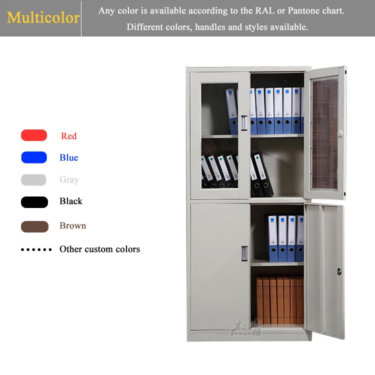 Environmental Friendly Large Capacity Metal Filing Cabinet with High Color Value and Black-and-White Color Matching