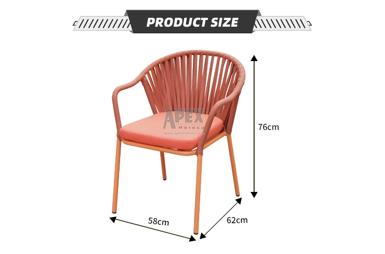 Factory Hot Selling Rattan Rope Modern Home Outdoor Chair Garden Hotel Furniture