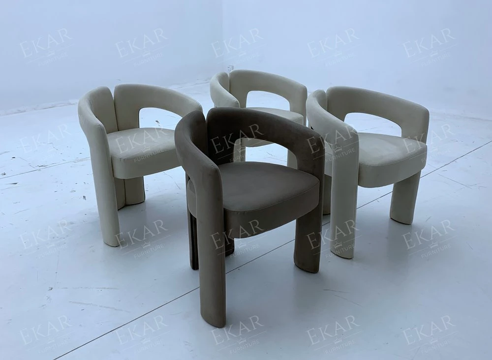 Imported White Wax Wood Armchair Dining Chair